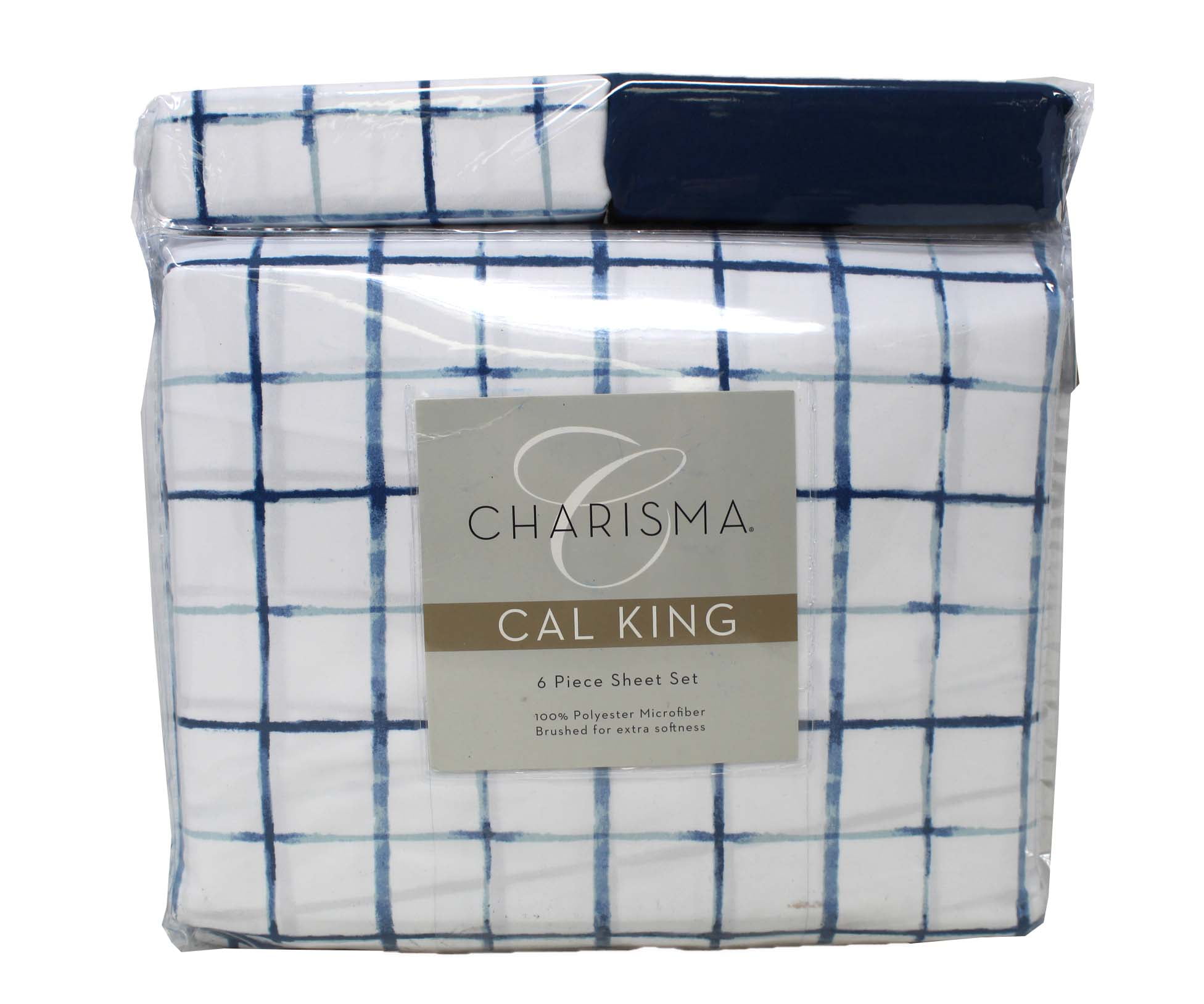 Charisma Cal King 6 Piece Sheet Set Cape Cod Navy