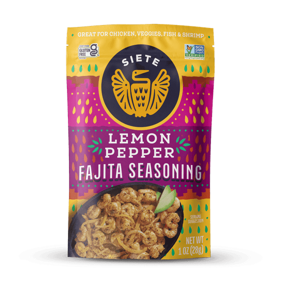 Siete Fajita Seasoning Non GMO Gluten Free Lemon Pepper - 1 oz Pack of 3