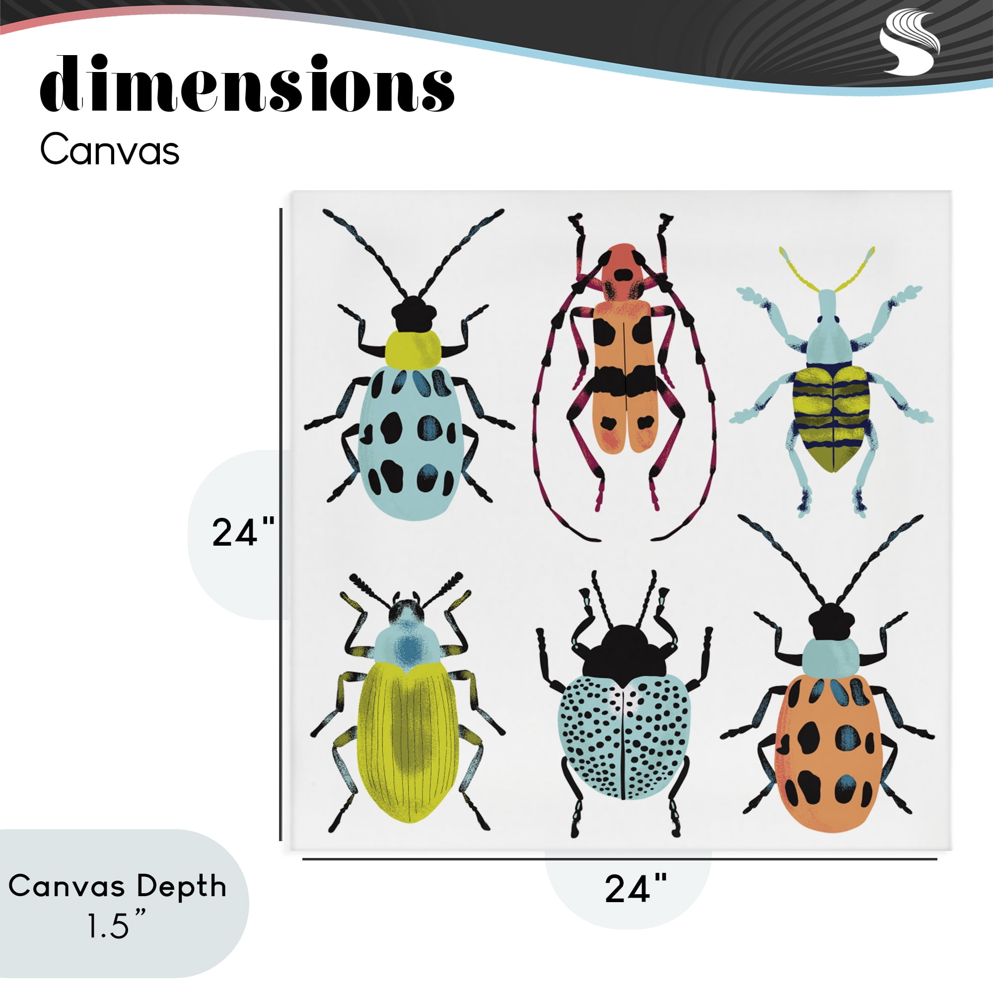 Stupell Industries Beetles & Bugs Collection Canvas Wall Art, design by Metka Hiti