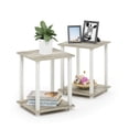 thumbnail image 1 of Mesa auxiliar Furinno Simplistic, juego de 2 unidades, roble sonoma/blanco, 1 of 8