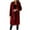 Wine, variant on Wool Trench Coat for Women Trendy Winter Overcoat Double Breasted Notched Collar Pea Coat Warm Jackets (S, Wine)