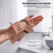 Living Fashions Luxurious Washcloths - Set of 12 - Size 13 x 13 - Absorbent and Soft Cotton Wash Cloth for Body and Face