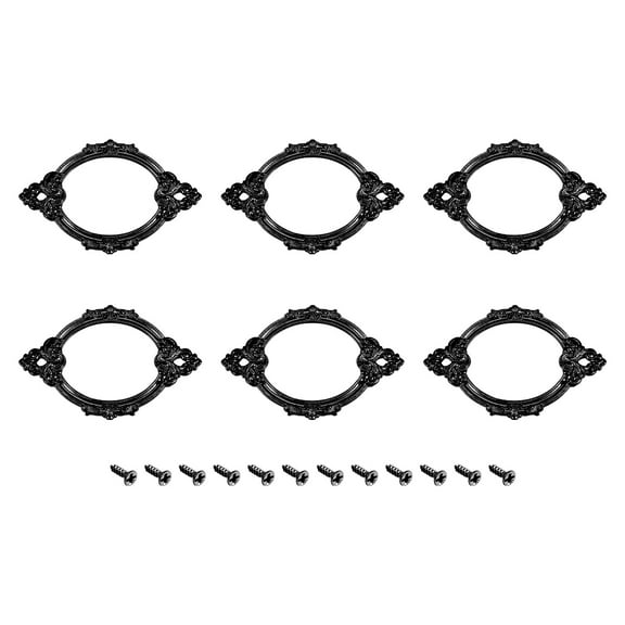 Uxcell Metal Label Holders, 68x44mm Name Card Tag Frames for File Drawer, 6Pack Black