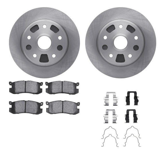 Dynamic Friction Company Rear Brake Rotors with 5000 Advanced Brake Pads includes Hardware 6512-80118