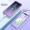 thumbnail image 2 of Pour iPhone 13 Pro Max Étui PC+TPU Magnétique Compatible avec MagSafe - Violet Clair, 2 of 5