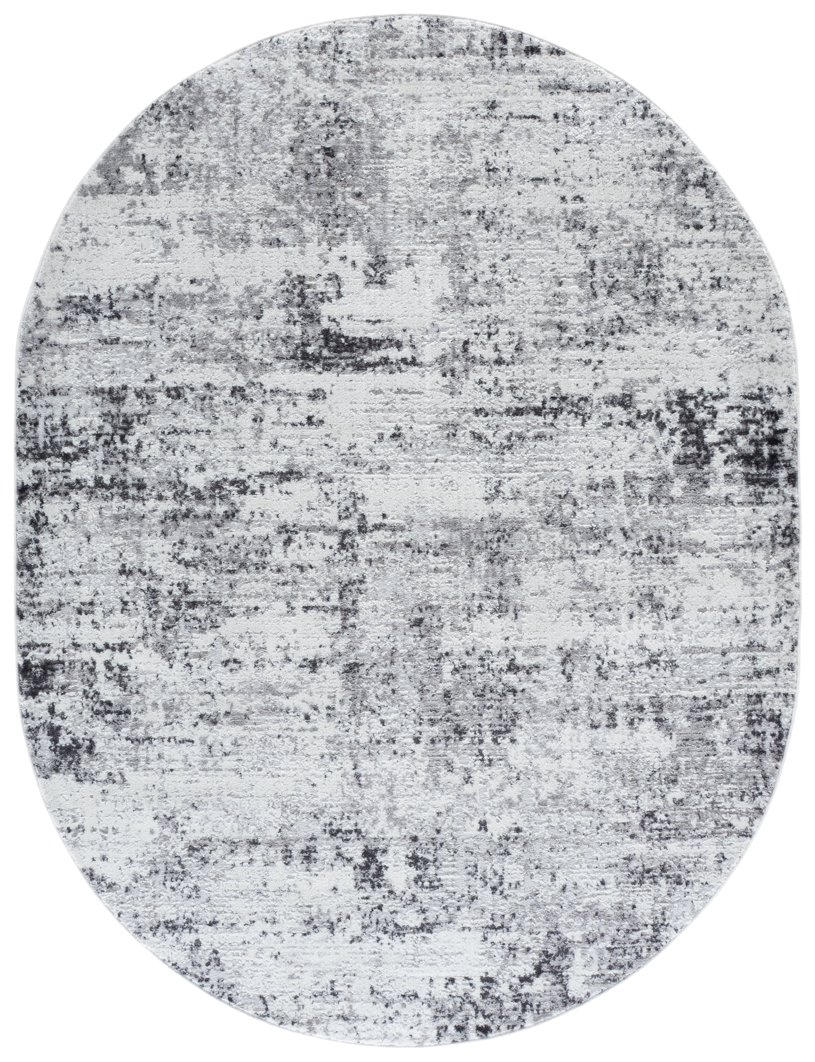 Safavieh Amelia Ian Abstract Area Rug, Ivory/Gray, 6' x 8' Oval