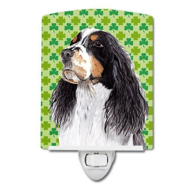Carolines Treasures SC9281CNL Springer Spaniel St. Patricks Day Shamrock Portrait Ceramic Night Light