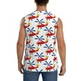 thumbnail image 4 of Haiem Men's Cartoon Helicopter Print Tank Tops Summer Sleeveless Cut Off Workout T-Shirts Fitness Vest Athletic Undershirts-3X-Large, 4 of 8