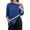 Blue_002, variant on Women Post Shoulder Surgery Shirts After Rotator Cuff Post Shoulder Surgery 3/4 Sleeve Tops Tear Away Chemo Tee Shirts Outfits Vermilion S