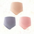thumbnail image 3 of Troglfold 3pcs 2XL Cotton High Waist Adjustable Maternity Panties Splice Stomach Lift Nursing Underwear for Pregnant Women (As Shown), 3 of 10