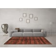 thumbnail image 3 of Ahgly Company Indoor Round Oriental Brown Modern Area Rugs, 3' Round, 3 of 4