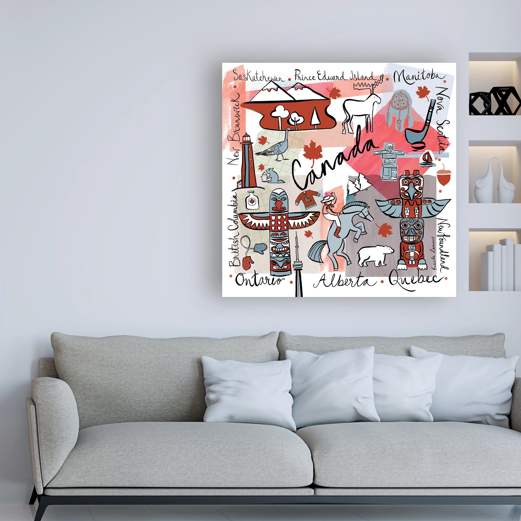 Trademark Fine Art 'Global Travel VII' Canvas Art by Farida Zaman
