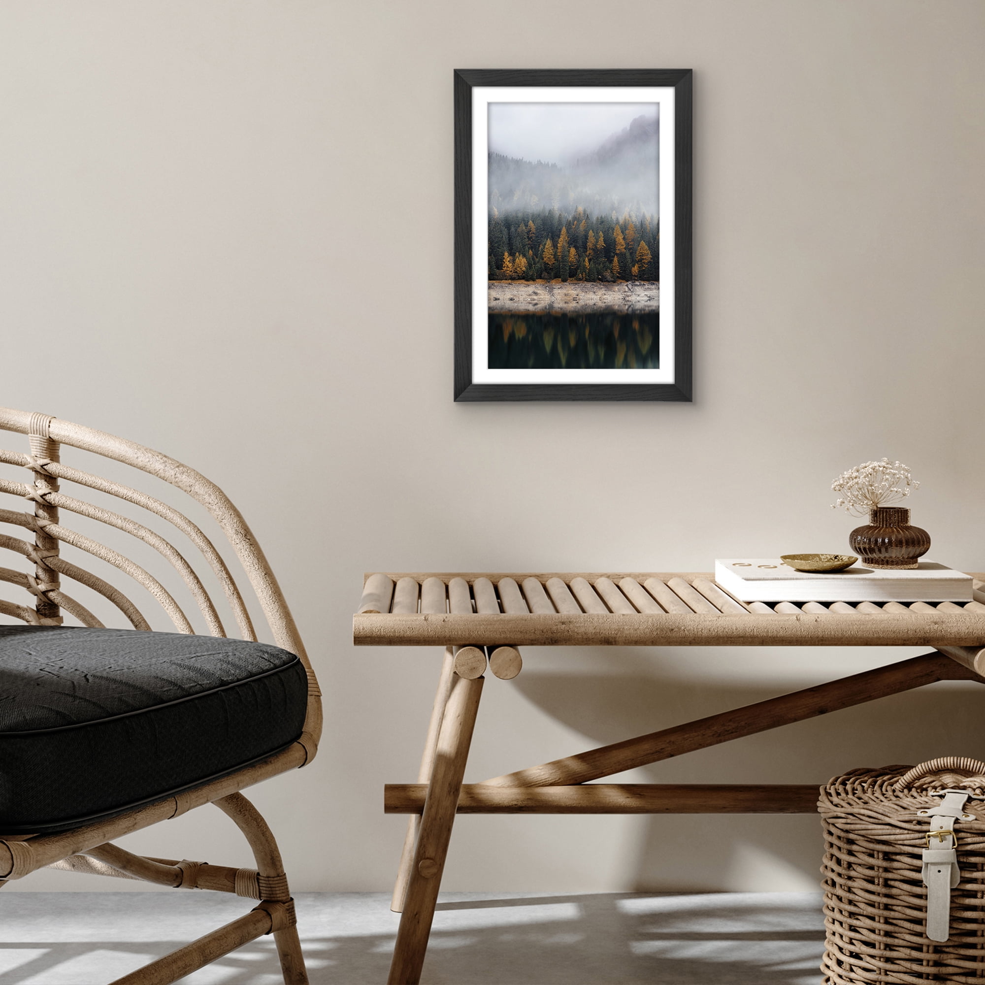 Americanflat 13x19 Picture Frame with Shatter-Resistant Glass with 11x17 Mat Display Photo Hudson - Black