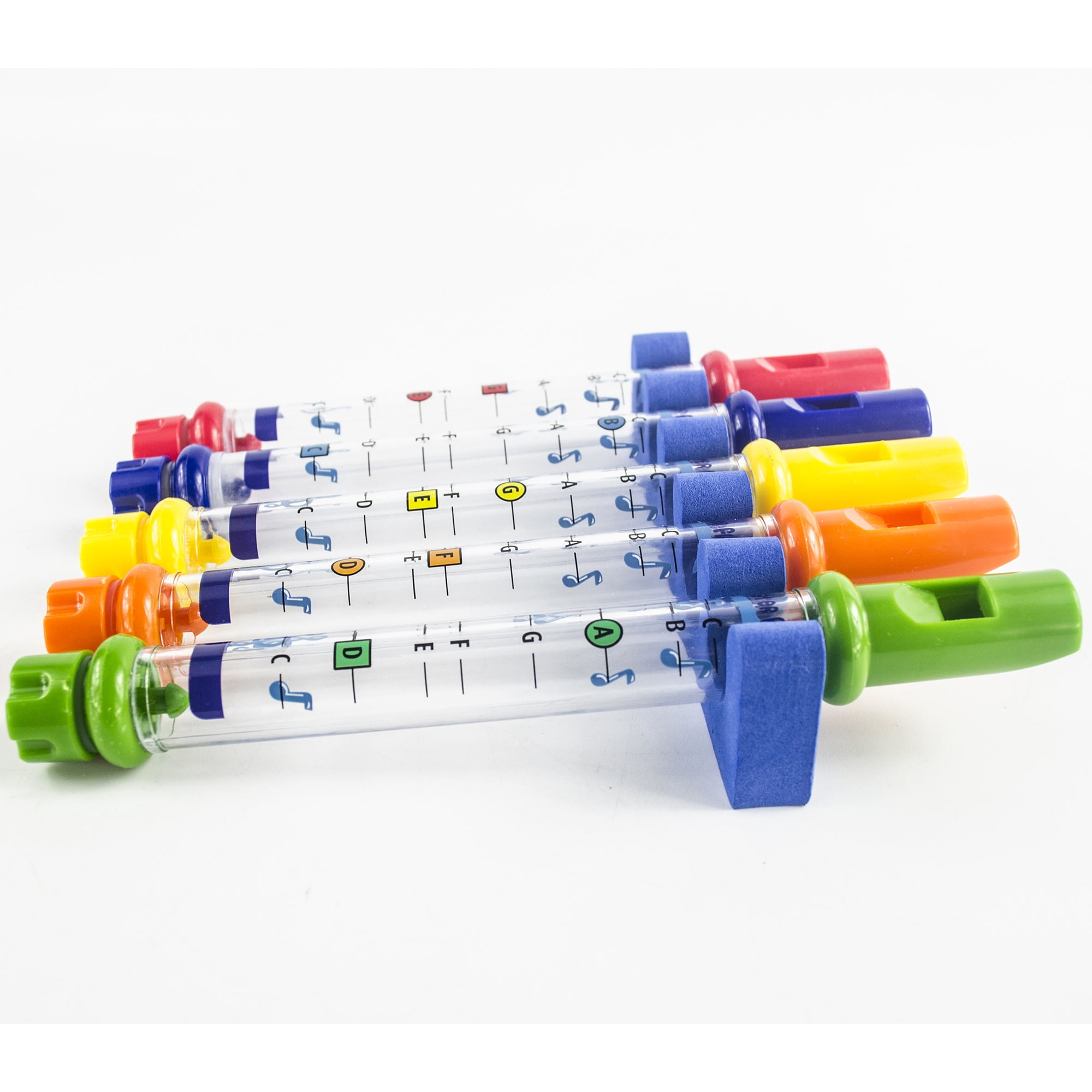 Buddy & Barney: Bath Time Water Flutes - 5 Colorful Toy Musical Instruments, Nursery Rhyme Music Sheets & Foam Holder, Floating Water-Tub Play, Kid 3+