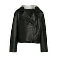 thumbnail image 5 of Wonder Nation Girls Faux Leather Moto Jacket with Knit Hood, Sizes 4-18 & Plus, 5 of 5