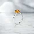thumbnail image 4 of Gem Stone King 2.33 Ct Octagon Yellow Citrine 10K White Gold Ring, 4 of 4
