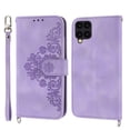 thumbnail image 3 of Nalacover Case for Samsung A22 4G, PU Leather Wallet Phone Crossbody Flip Case with Credit Card Holder and Shoulder Wrist Strap Magnetic Stand Shockproof Cover for Samsung Galaxy A22 4G, Purple, 3 of 16