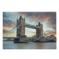 thumbnail image 1 of London Cutting Board, Historic Old Tower Bridge London British Kingdom Skyline Cultural Monuments, Decorative Tempered Glass Cutting and Serving Board, Large Size, Multicolor, by Ambesonne, 1 of 1