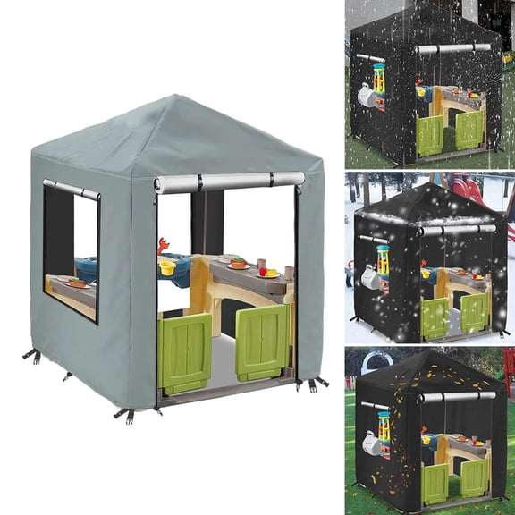 BAETEUY Outdoor Kids Playhouse Cover, with Zippers, Window, Waterproof, UV-Resistant, Simple, Installation, Playhouse, Protector, Cover
