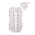 thumbnail image 2 of Gupgi Newborn Infant Baby Cartoon Animal Zipper Swaddle Wrap Blanket + Hat, 2 of 7