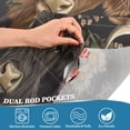 thumbnail image 3 of Yayeee Kitchen Curtains Tier Pair Light Filtering 27"x36" Rod Pocket Short Cafe Window Panel, Cows and Flowers, 3 of 7