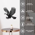 thumbnail image 5 of Metal Eagle Wall Art Decor Eagle Black Iron Metal Wall Art Hanging Decor Signs for Home Decoration Eagle Animals Wall Sculpture Statues Decor Gift for Living Room 11.18x11.81 Inch Eagle, 5 of 9