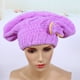 thumbnail image 3 of Envoltura de Toallas de Microfibra para el Cabello para Mujeres, Toalla mágica para el Cabello de Secado instantáneo, turbantes para Cabello Mojado, Turbante súper Absorbente de(púrpura) Ecomeon  no, 3 of 3
