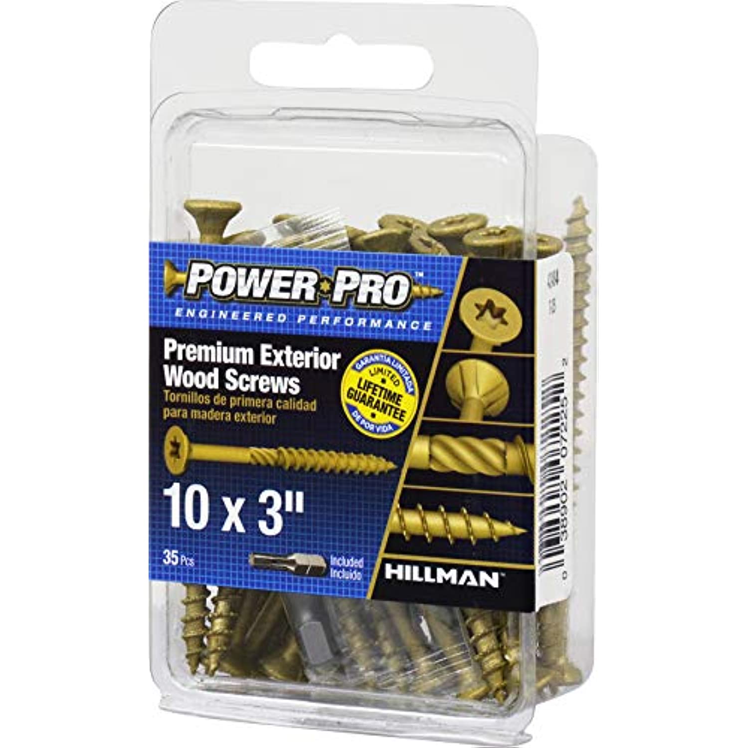 Hillman Fasteners 42484 No. 10 x 3 in. Ceramic Coat Wood Screws- Bronze Colored