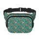 thumbnail image 1 of Fotbe Jungle Animals Cangurera Cuadrada con Estampado de Doble Capa, Bolsa de Cintura Ajustable Mini para Hombres y Mujeres, 1 of 9