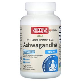 Jarrow Formulas Ashwagandha 300 mg, Supports Resistance to Fatigue, 120 Veggie Caps