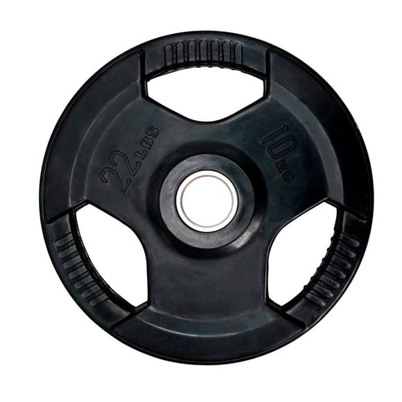 Par de Discos Olímpicos Tayga Rubber 3 Agarres 22 LB