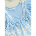 thumbnail image 7 of Suealasg Baby Girls Clothes Newborn Girls Long Sleeve Daisy Print Ribbed Romper + Headband Set 3 6 12 18 Months Infant Girl 2Pcs Fall Outfits, 7 of 7