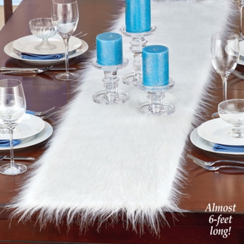 Elegant Faux Fur Table Runner