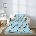 thumbnail image 2 of Rateoe German Shepherd Dog Pattern Flannel Throw Blanket, Ultra-soft Blanket for Bed, Couch, Car, Hypoallergenic Anti-pilling blanket-40"x30"(Vertical), 2 of 6