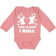 thumbnail image 3 of Inktastic How I Roll Bowling Boys or Girls Long Sleeve Baby Bodysuit, 3 of 5