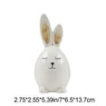 thumbnail image 3 of Tdxkok Ceramic Bunny Rabbits Ceramic Bunny Figurine Porcelain Spring Home Decoration Statues for Home Decor Easter Decorations Rabbits Decor Easter Outdoor Indoor Decor, 3 of 7