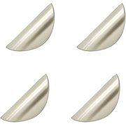 ABCISI Modern Light Brushed Cabinet Pulls, Furniture Hardware Collection, Cabinet Handles, Drawer Pulls, Door Pulls, Kitchen Cupboard Handle, Pack of 4 (Black, S-4PCS, 1.3Hole Center)