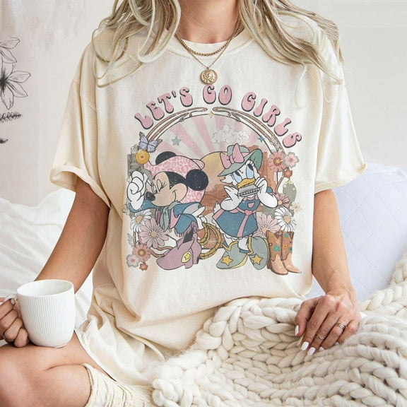 BANJOJO Retro Minnie Daisy Cowgirls shirts, Disney Besties shirt, Long Live Cowgirls, Disney Girls Trip shirt, WDW Disneyland Matching Trip 2025