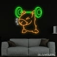 thumbnail image 2 of Glowneon Capybara Lifting Neon Sign, Capybara Weightlifting Led Sign, Gymer Room Decor, Fitness Gym, 2 of 5