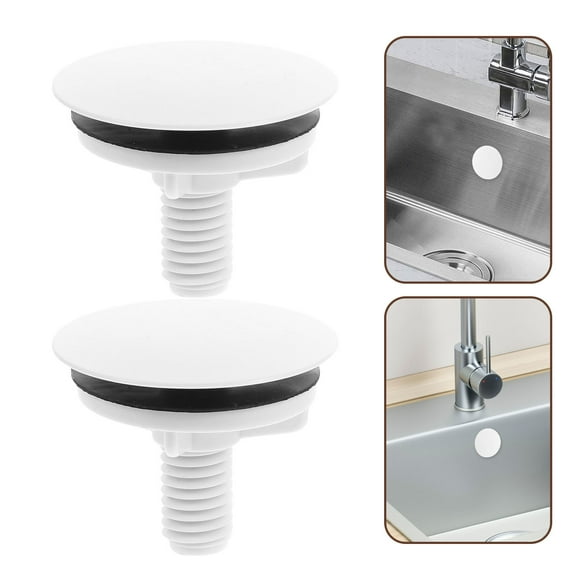 Soimiss Bathroom Faucets Plug Sink Hole Cover White ABS Bathroom Sink Sleek Design 4pcs