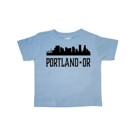 Portland Oregon City Skyline Toddler T-Shirt (Best Month To Visit Portland Oregon)