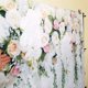 thumbnail image 4 of Ducha nupcial, telón de fondo de pared Floral de boda grande, rosa blanca y verde, cortina de flores 3D, decoración de mesa de postre, 210cmX150cm, 4 of 5
