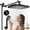 Black, variant on PHANCIR 12" Rain Shower Head Combo, High Pressure Rainfall & 7 Spray Handheld Shower Head, Black
