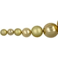 thumbnail image 4 of Northlight 6' Gold Shiny and Matte Shatterproof Ball Christmas Swag, 4 of 5