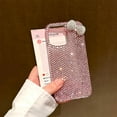thumbnail image 2 of UMICASE for iPhone Case, Cute Glitter Rhinestone Bling Bow Suitable for Girls Fall-Arrest Shockproof Phone Case (Pink,iPhone 12 Pro Max), 2 of 6