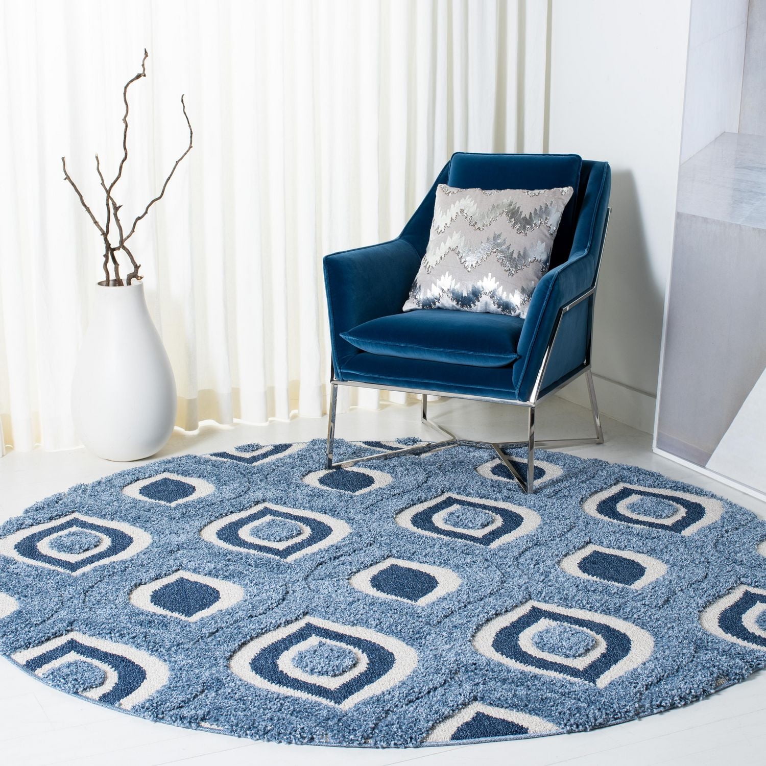 Safavieh Florida Declan Geometric Swirls Shag Area Rug