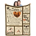thumbnail image 2 of Wedding for Her Him Wife Husband Couple Happy Anniversary Throw Blanket for Mom Dad Parents Soft Fleece Flannel Marriage Blanket for Girlfriend Boyfriend Hubby Wifey Lover 50x60, 2 of 6