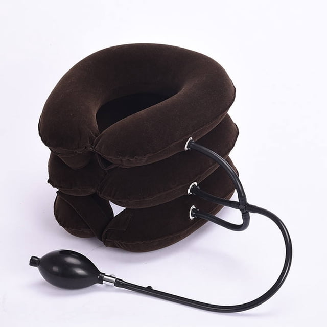 Dispositivo de tracción cervical ZefeiWu para el cuello Almohada de aire inflable