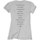 thumbnail image 2 of The Beatles - Camiseta Budokan Lista de Canciones para Mujer (Gris), 2 of 2