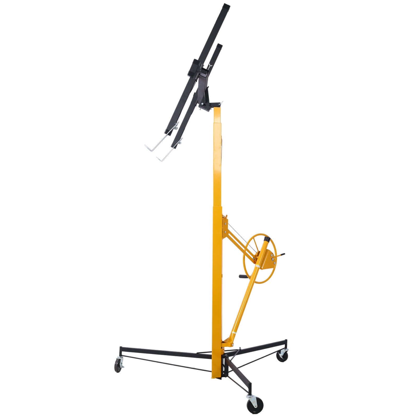 Drywall Lift Panel 11' Lift Drywall Panel Hoist Jack Lifter, BLACK+YELLOW,